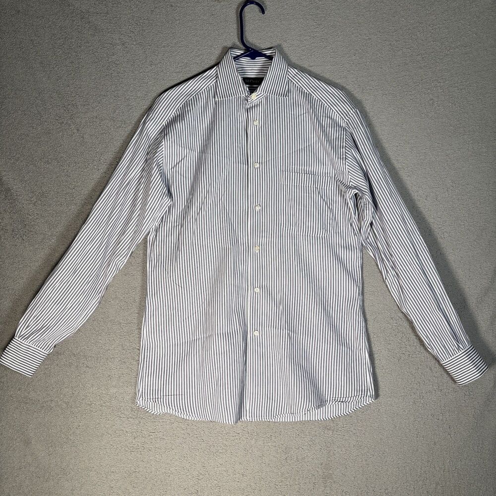 St. Croix Shirt Men’s Size M Striped Button Up Seersucker Dress Shirt Preppy